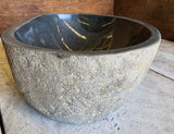 Handmade Natural Oval River Stone  Bathroom Basin  RM 2310024