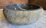 Handmade Natural Oval River Stone  Bathroom Basin  RS 2310030