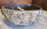 Handmade Natural Oval River Stone  Bathroom Basin  RS 2310047