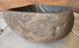 Handmade Natural Oval River Stone  Bathroom Basin  RS 2310033