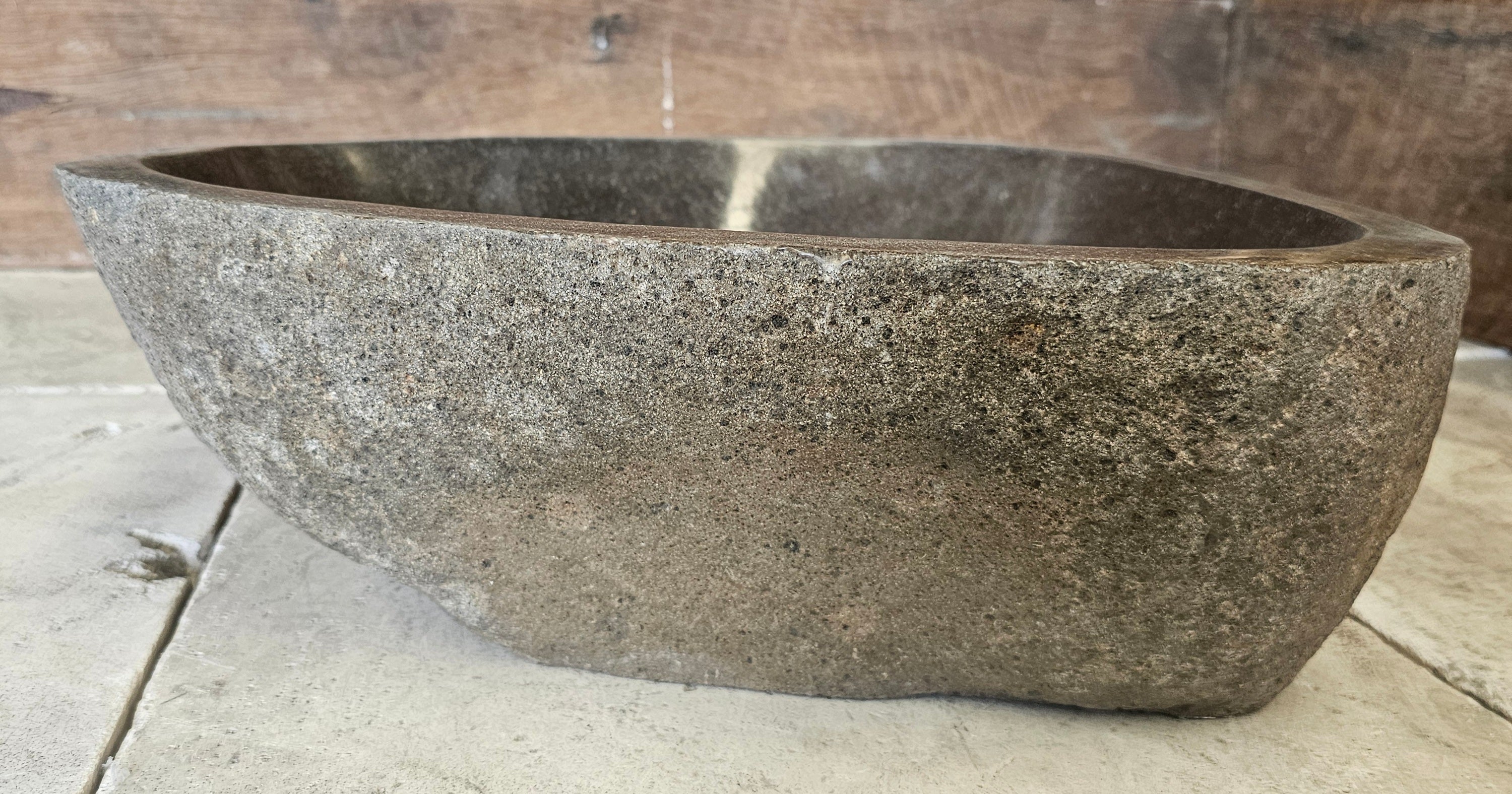 Handmade Natural Oval River Stone  Bathroom Basin  RM 2310087