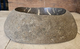 Handmade Natural Oval River Stone  Bathroom Basin  RVS 23100878