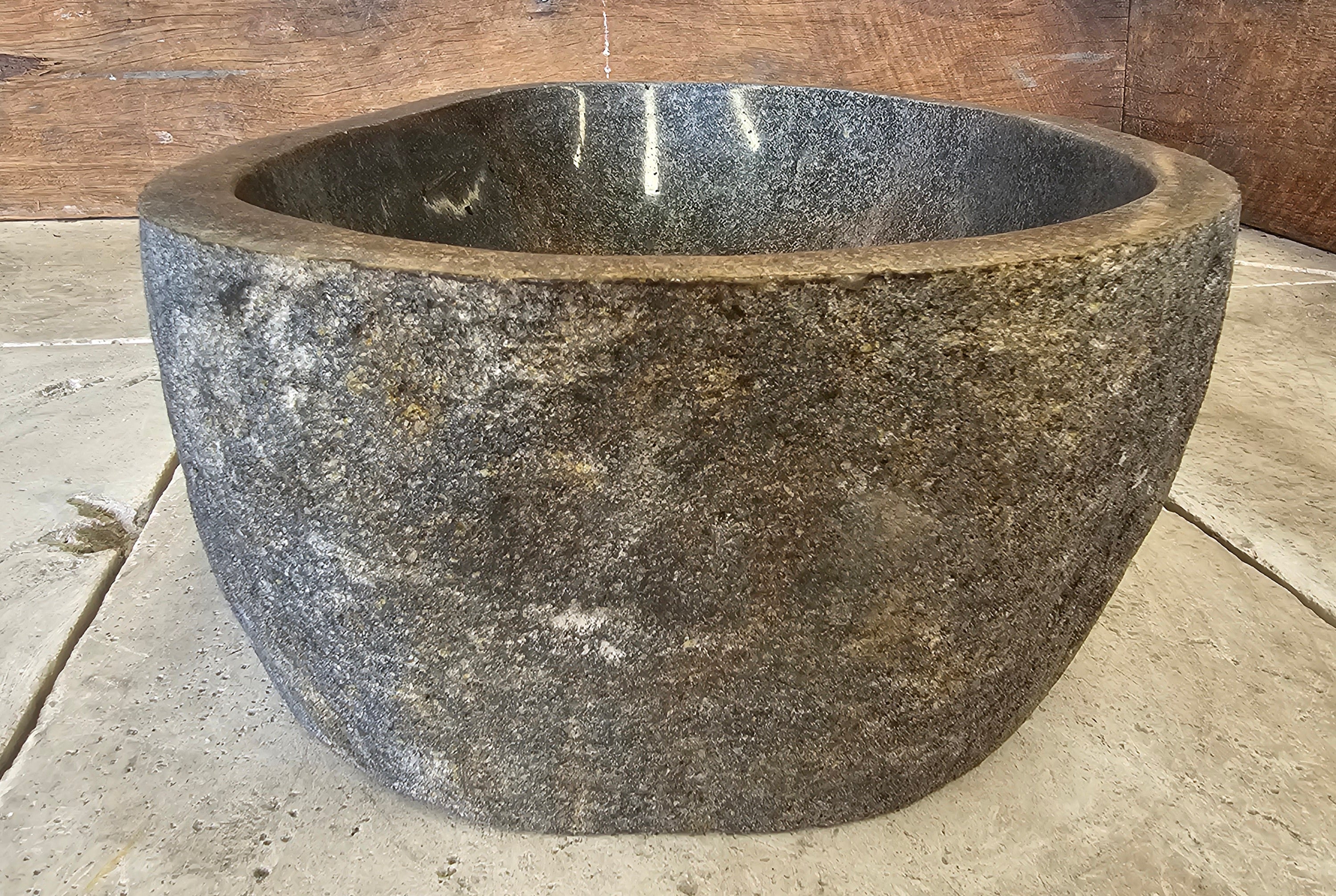 Handmade Natural Oval River Stone  Bathroom Basin  RM 23100789