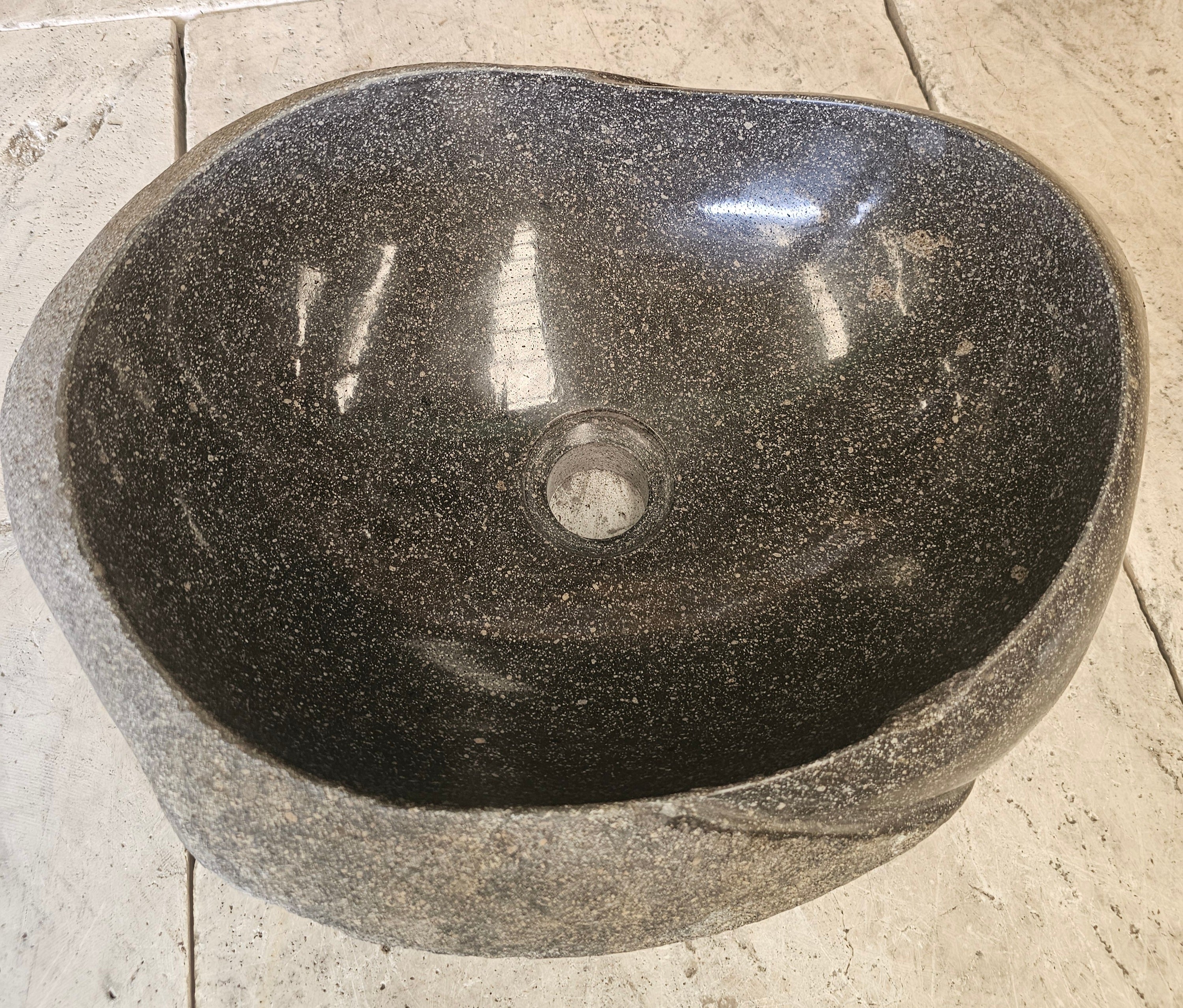 Handmade Natural Oval River Stone  Bathroom Basin PHM 2310020