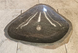 Handmade Natural Oval River Stone  Bathroom Basin  RL 2310079