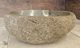 Handmade Natural Oval River Stone  Bathroom Basin  RS 2409116