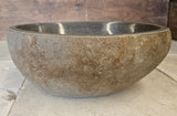 Handmade Natural Oval River Stone  Bathroom Basin  RS 2409071