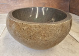 Handmade Natural Oval River Stone  Bathroom Basin  RS 2409071