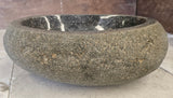 Handmade Natural Oval River Stone  Bathroom Basin  RS 2409111