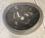 Handmade Natural Oval River Stone  Bathroom Basin  RS 2409111