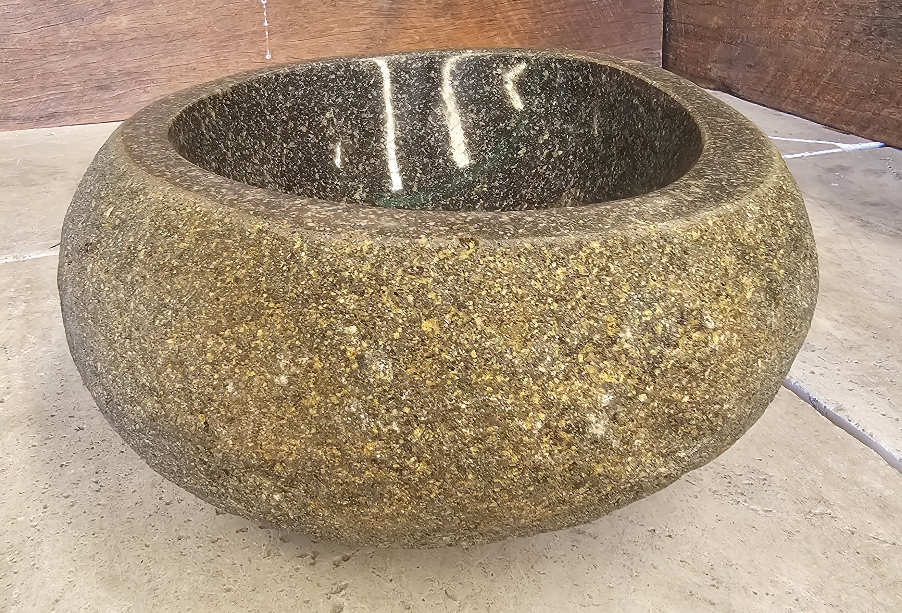 Handmade Natural Oval River Stone  Bathroom Basin  RS 2409111