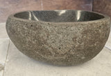 Handmade Natural Oval River Stone  Bathroom Basin  RS 2409002