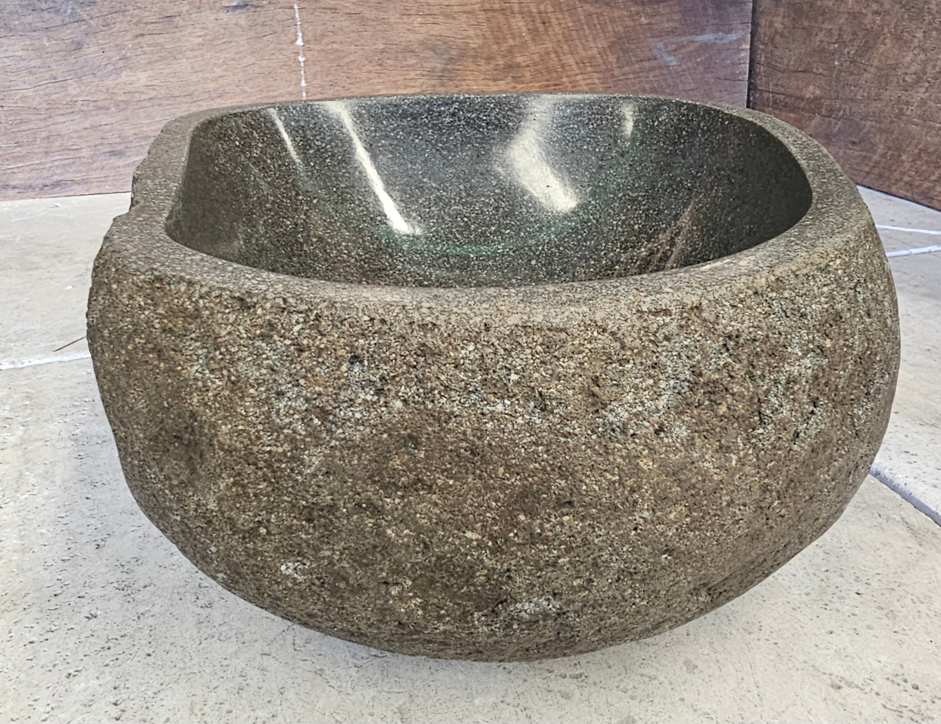 Handmade Natural Oval River Stone  Bathroom Basin  RS 2409002