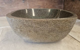 Handmade Natural Oval River Stone  Bathroom Basin  RS 2409061