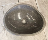 Handmade Natural Oval River Stone  Bathroom Basin  RS 2409052