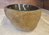 Handmade Natural Oval River Stone  Bathroom Basin  RS 2409100