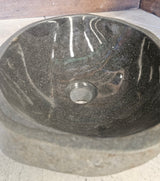 Handmade Natural Oval River Stone  Bathroom Basin  RS 2409100