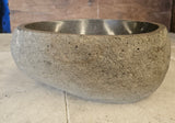 Handmade Natural Oval River Stone  Bathroom Basin  RS 2409093