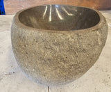 Handmade Natural Oval River Stone  Bathroom Basin  RS 2409093