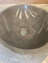 Handmade Natural Oval River Stone  Bathroom Basin  RS 2409093