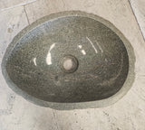 Handmade Natural Oval River Stone  Bathroom Basin  RS 2409056