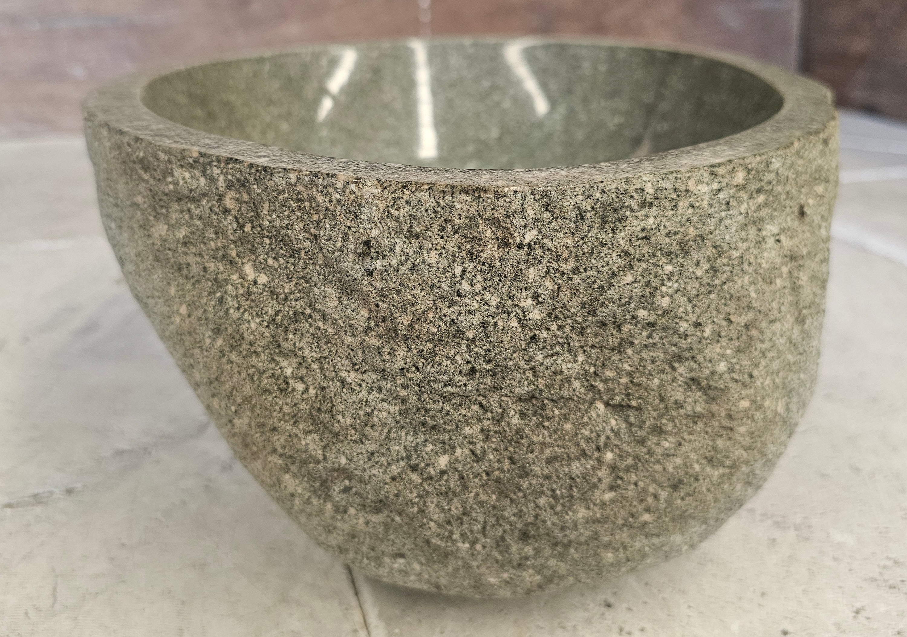 Handmade Natural Oval River Stone  Bathroom Basin  RS 2409056