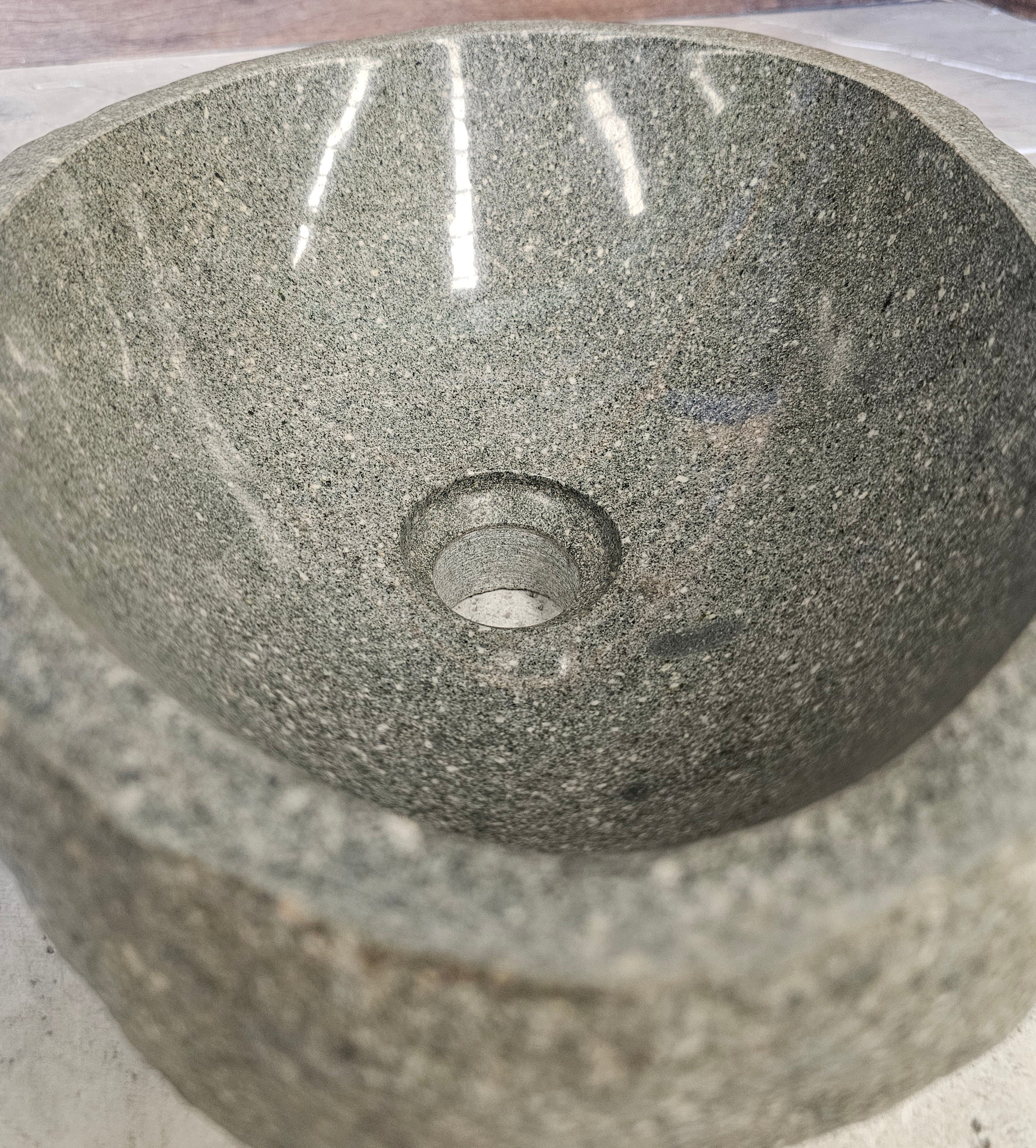 Handmade Natural Oval River Stone  Bathroom Basin  RS 2409056