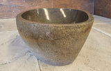 Handmade Natural Oval River Stone  Bathroom Basin  RS 2409072