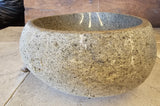 Handmade Natural Oval River Stone  Bathroom Basin  RS 2409083