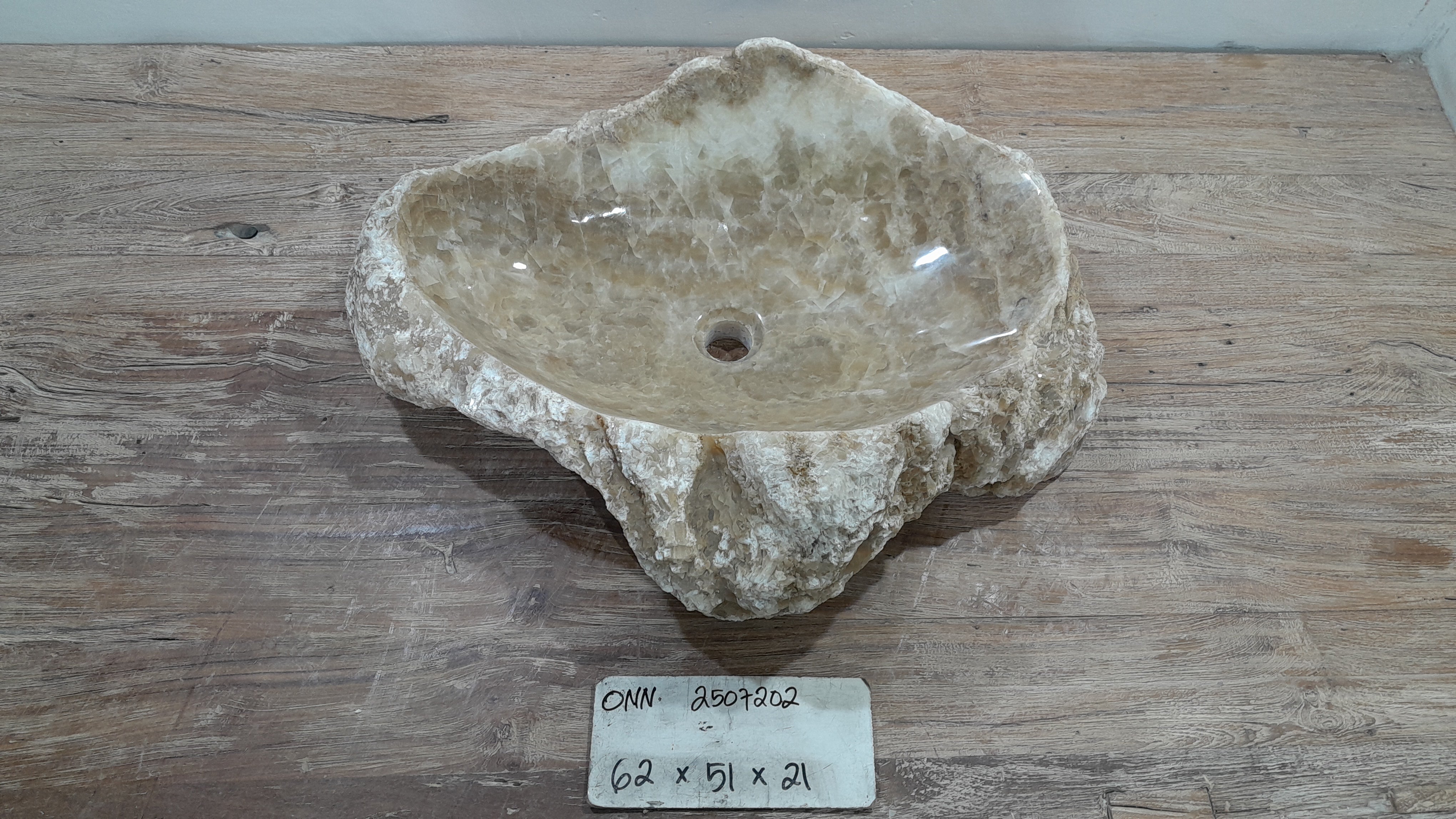 Natural Handmade Onyx Stone Bathroom Basin - ONN 2507202
