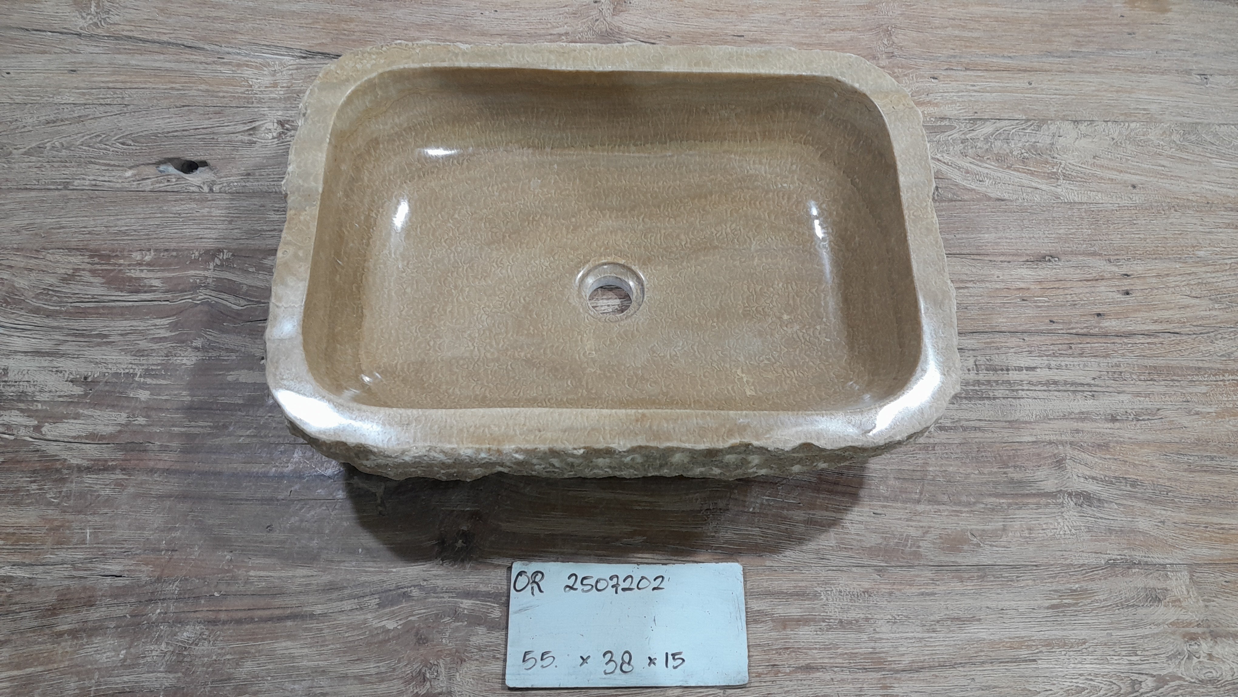 Natural Handmade Onyx Stone Bathroom Basin - OR 2507202
