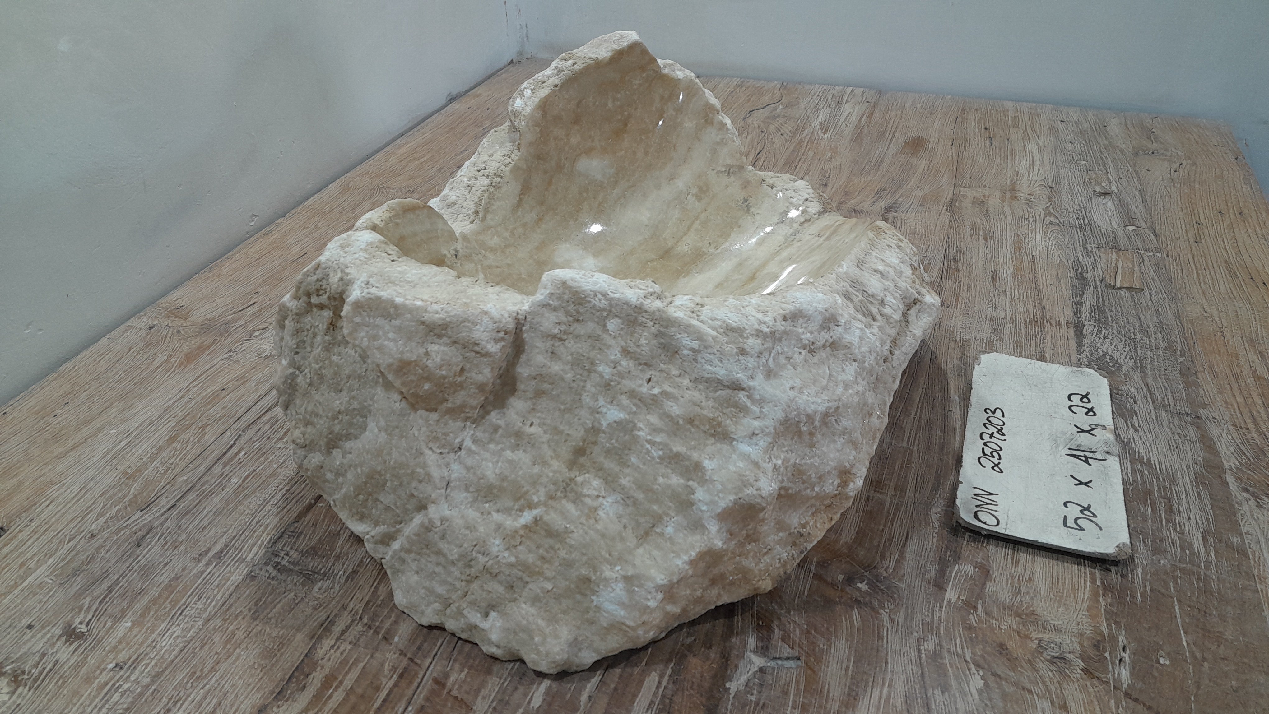 Natural Handmade Onyx Stone Bathroom Basin - ONN 2507203
