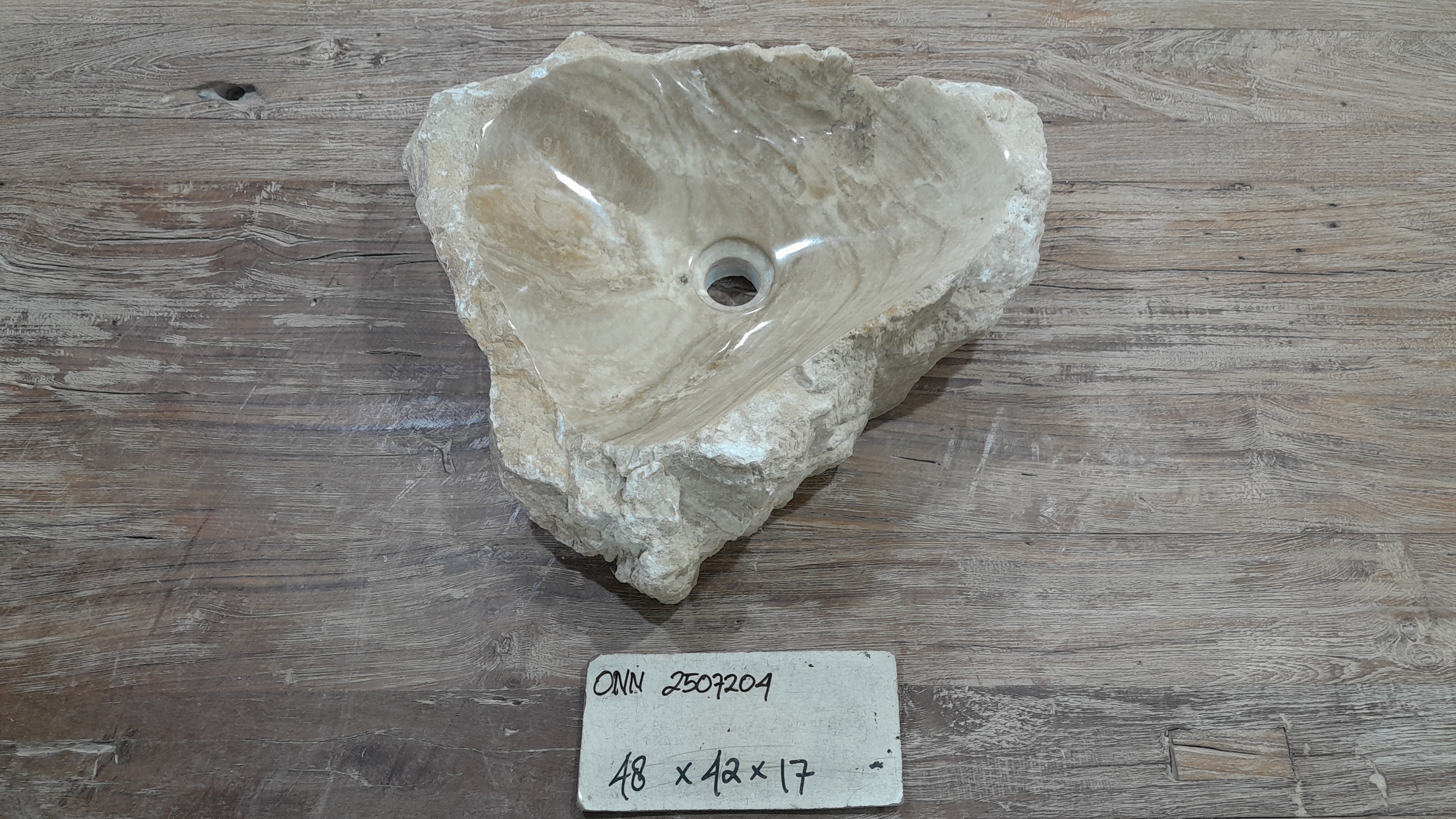 Natural Handmade Onyx Stone Bathroom Basin - ONN 2507204