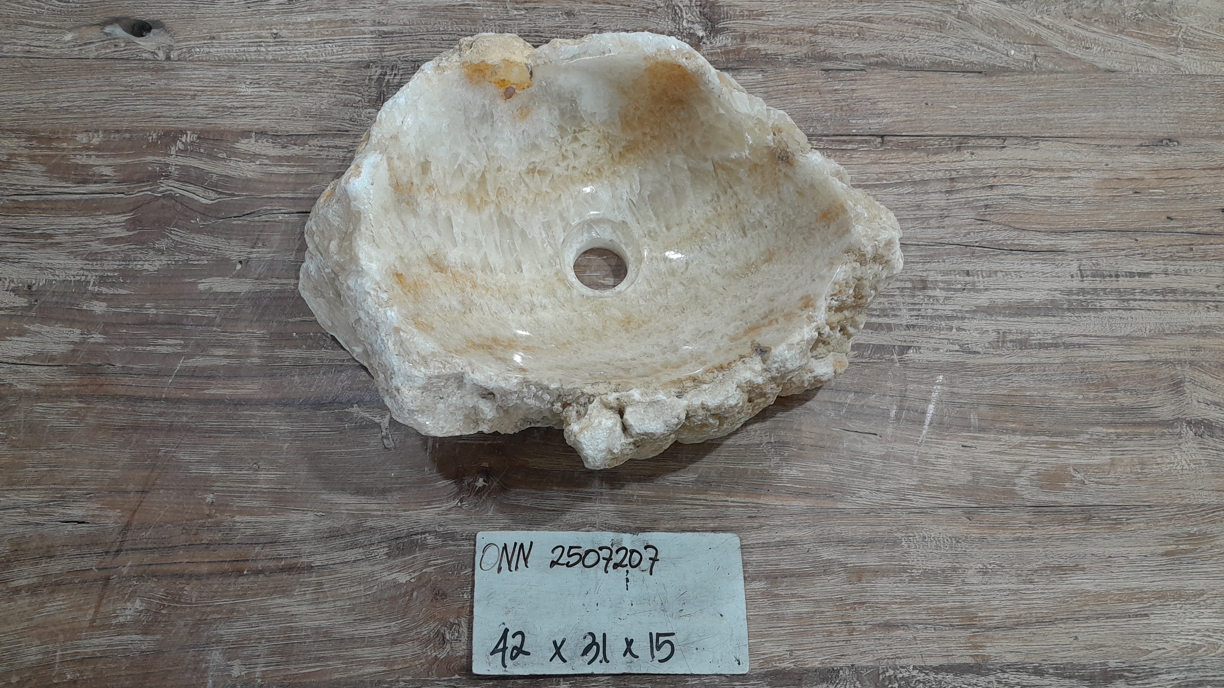 Natural Handmade Onyx Stone Bathroom Basin - ONN 2507207