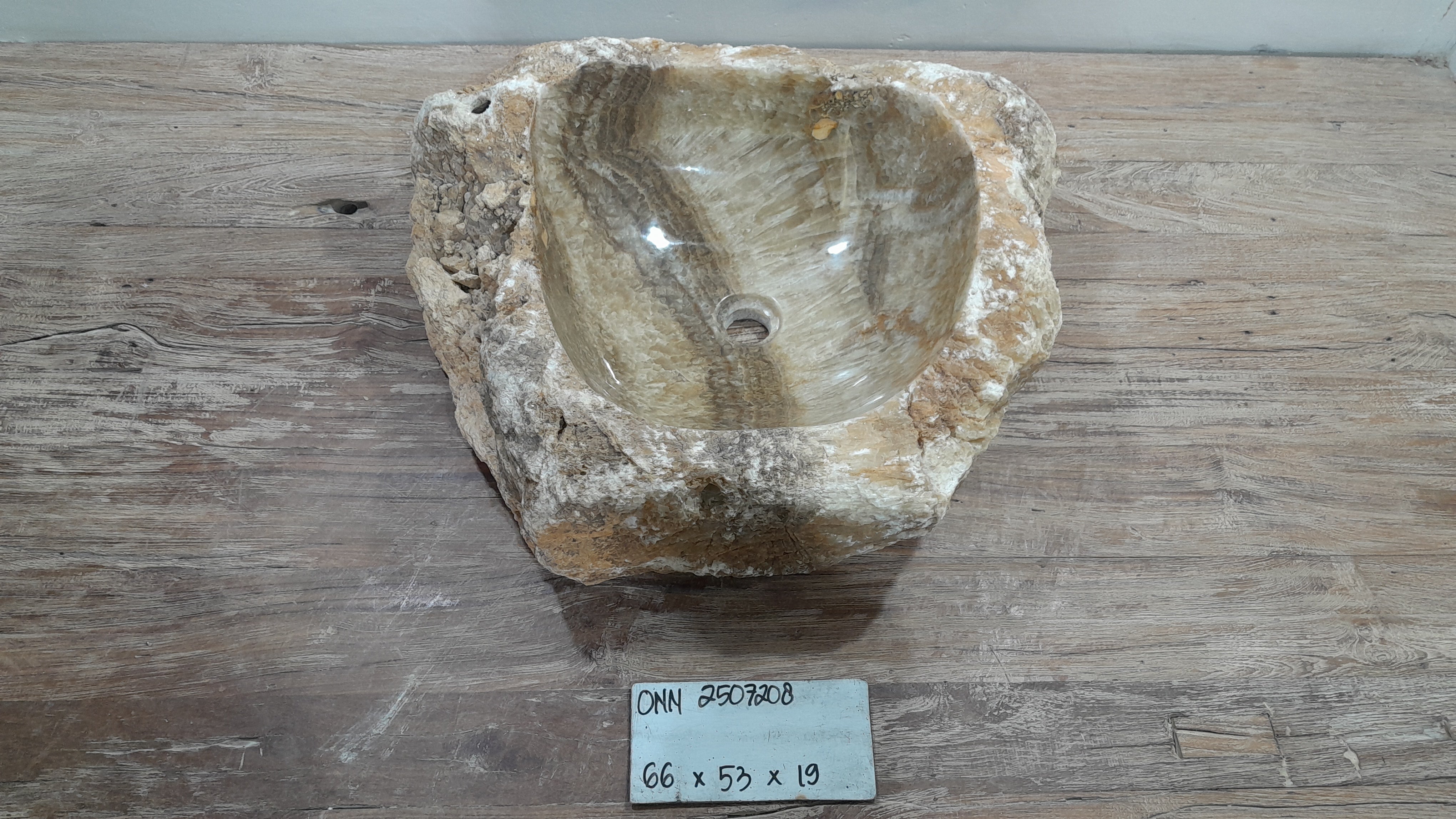 Natural Handmade Onyx Stone Bathroom Basin - ONN 2507208