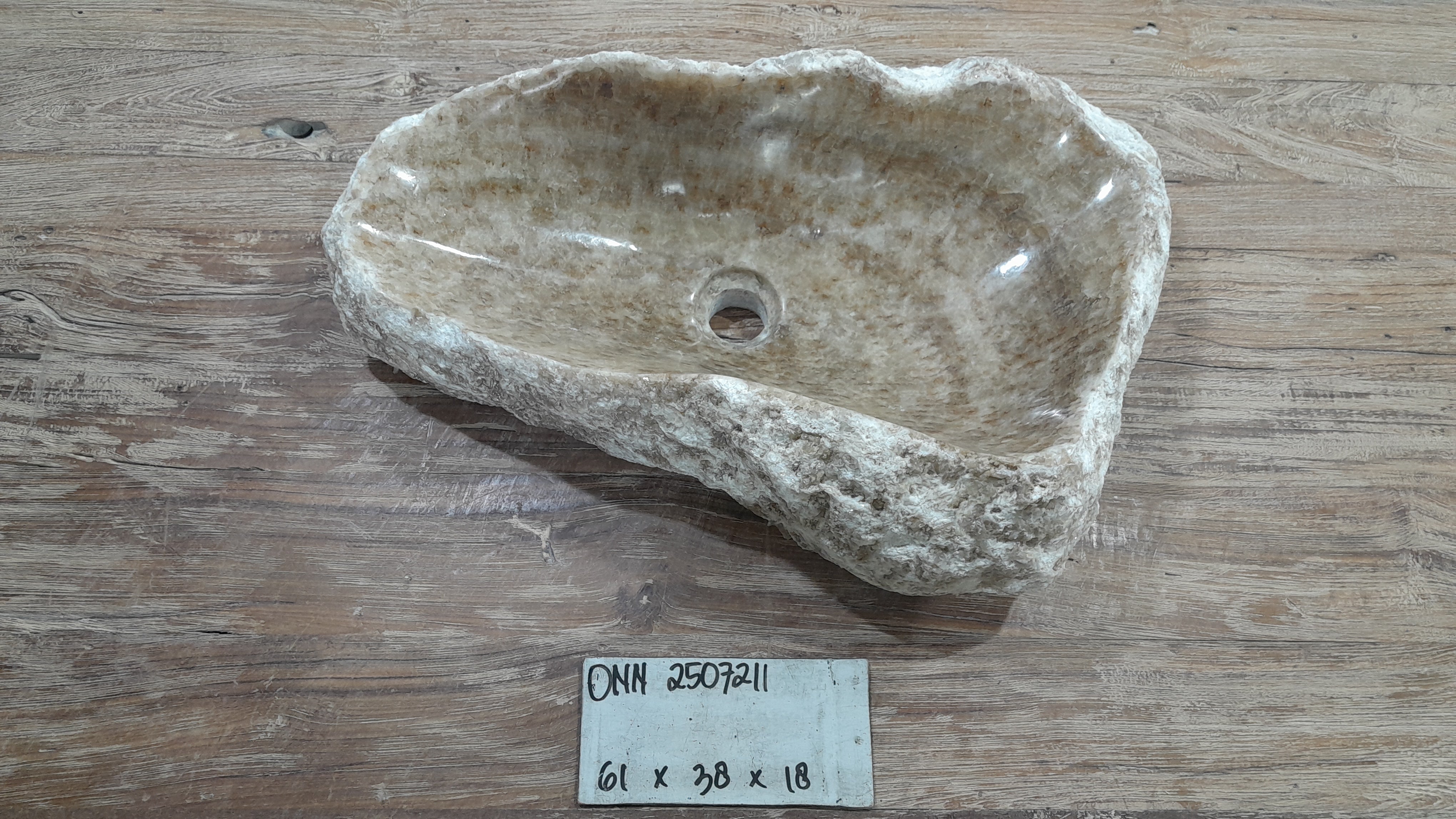 Natural Handmade Onyx Stone Bathroom Basin - ONN 2507211