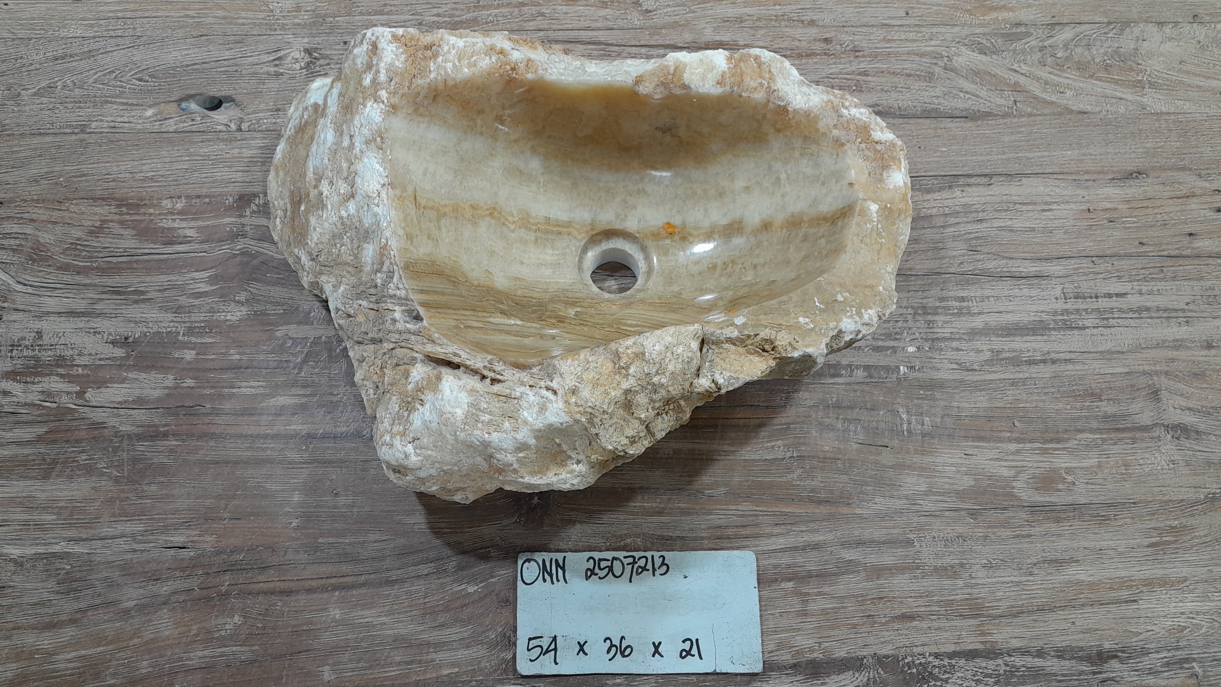 Natural Handmade Onyx Stone Bathroom Basin - ONN 2507213
