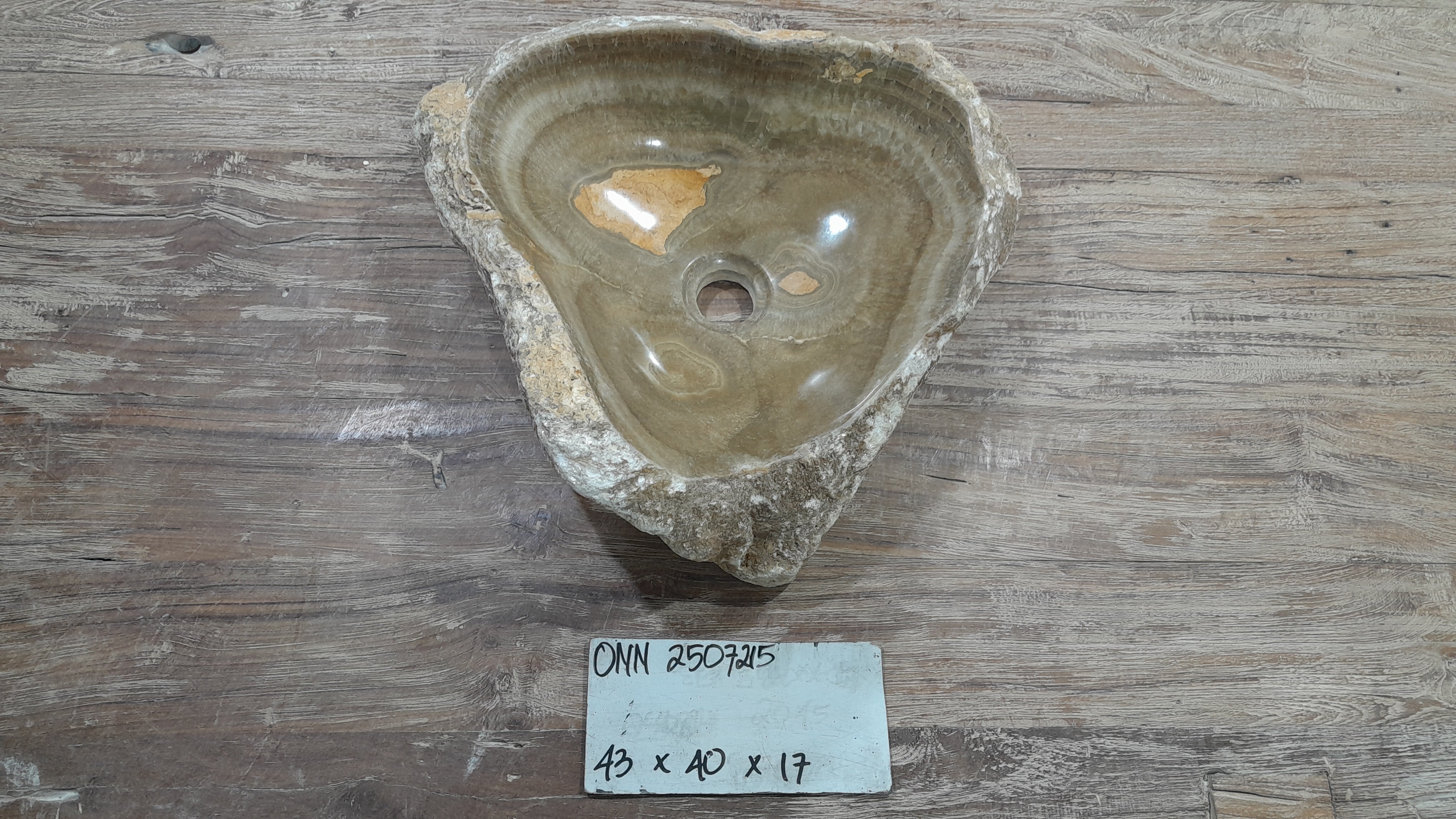 Natural Handmade Onyx Stone Bathroom Basin - ONN 2507215