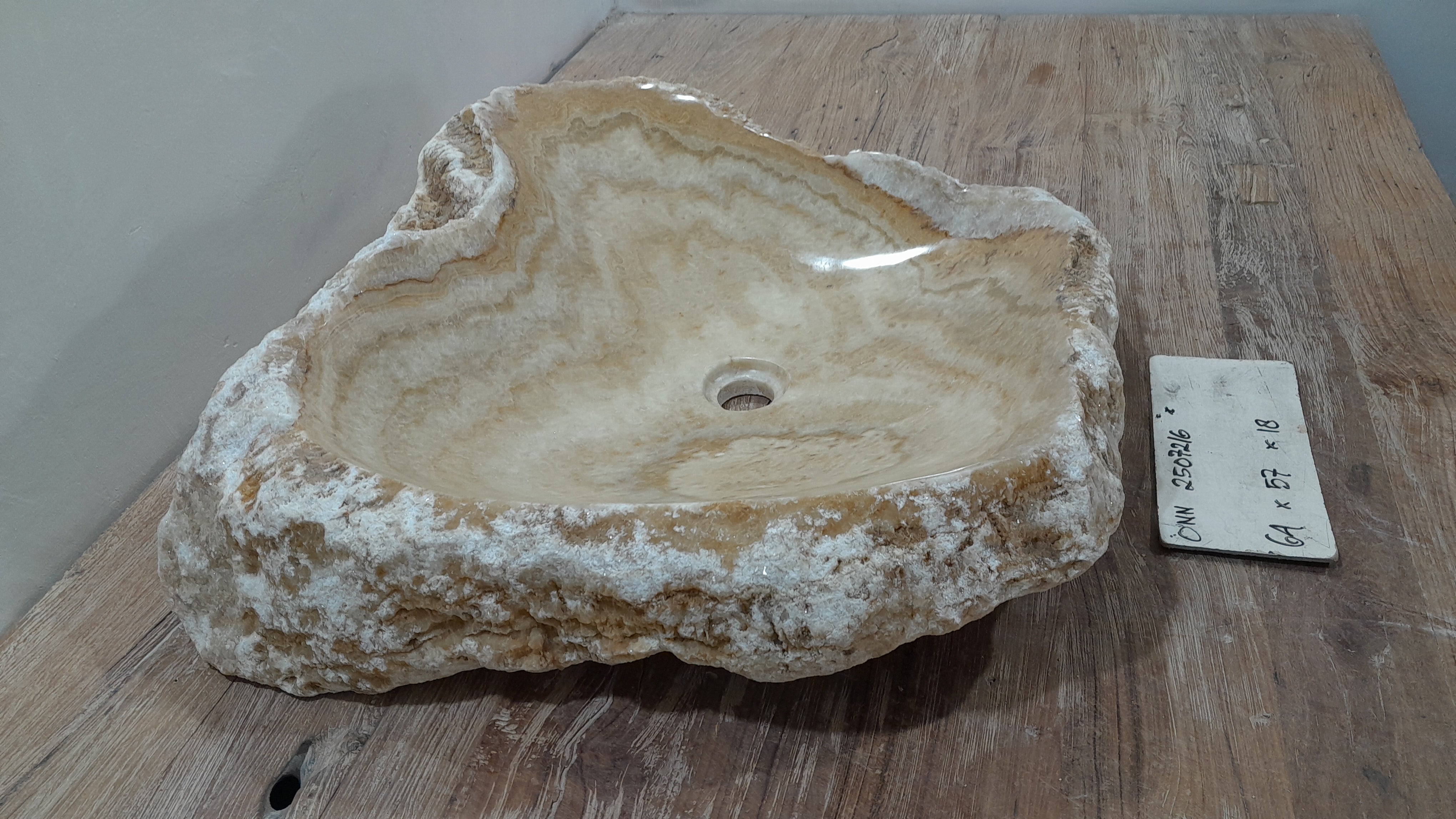 Natural Handmade Onyx Stone Bathroom Basin - ONN 2507216