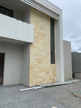 Natural Stacked Stone Feature Wall Cladding Panels - Golden Mushroom