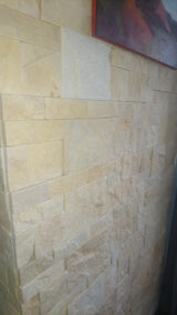 Natural Stacked Stone Wall Cladding Panels - Tumbled Miami Sands Montage