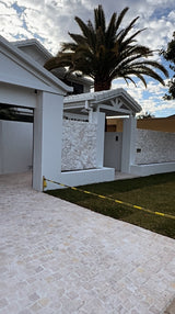 Mesh Backing Cobblestone Pavers - Sandstone