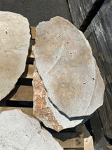 Crema Beige “Bullet” Travertine Stepping Stones