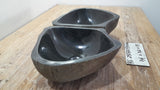 Handmade Natural Oval River Stone  Bathroom Basin TWIN SETS A & B RS 25072053