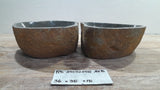 Handmade Natural Oval River Stone  Bathroom Basin TWIN SETS A & B RS 25072058