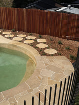 Egyptian Limestone Cream Stepping Stone - Natural Stone Garden Steppers