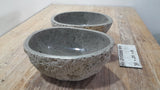 Handmade Natural Oval River Stone  Bathroom Basin TWIN SETS A & B RS 25072059
