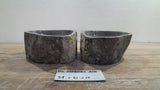 Handmade Natural Oval River Stone  Bathroom Basin TWIN SETS A & B RS 25072060