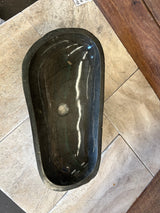 Handmade Natural Oval River Stone Bathroom Basin - RXXL 231002