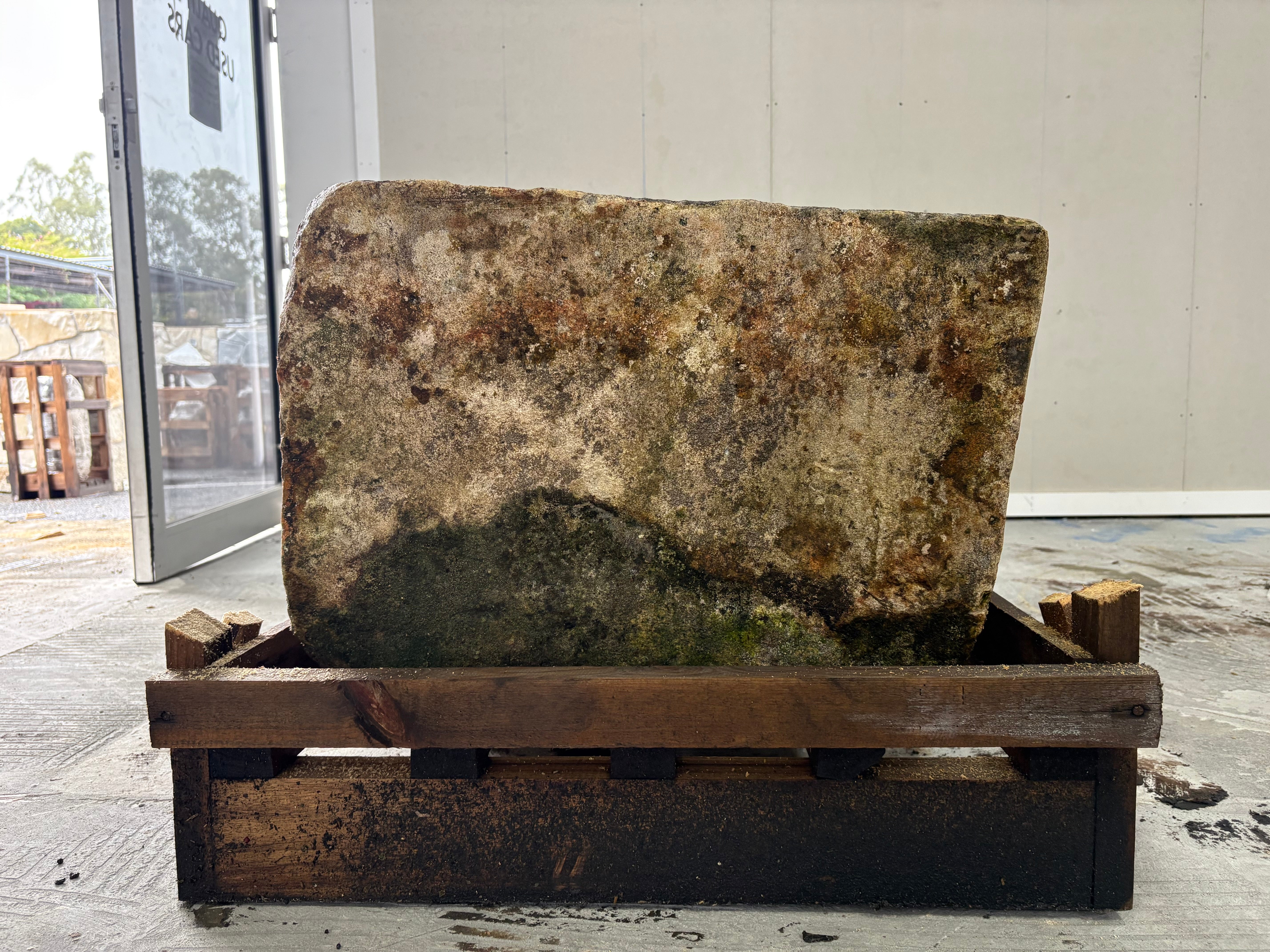 Hand Chiselled Limestone Planter Pot - 240915 - 90x60x46cm